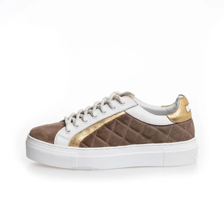 Copenhagen Shoes Sneakers*MY SNEAKS - TAUPE/GOLD Taupe gold