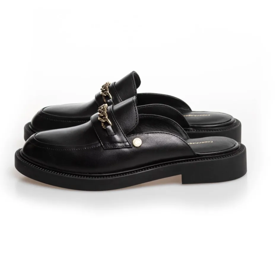 my_vibes_chain__black_3.webp Copenhagen Shoes Loafers*MY VIBES CHAIN - Black Myvibes chain loafer black