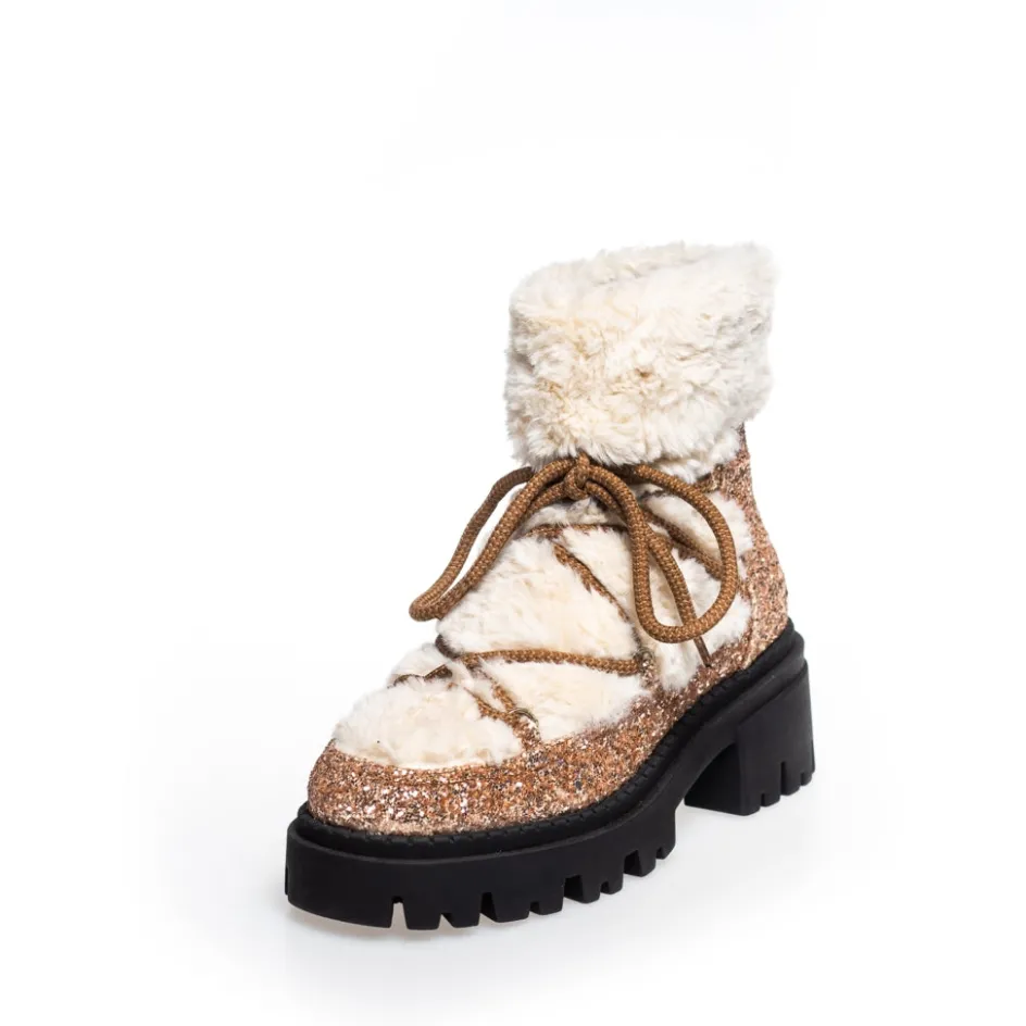 my_winter_boots__glitter__bronzeoffwhite_4.webp Copenhagen Shoes Ankelstøvler*MY WINTER BOOTS - GLITTER - BRONZE/OFFWHITE Mywinter boots glitter boot bronze offwhite
