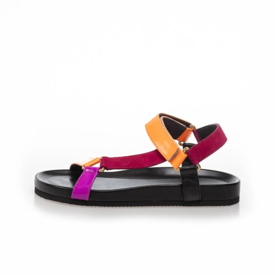 Copenhagen Shoes Flade Sandaler*NEON FEVER - Orange Multi Neonfever sandal orange multi