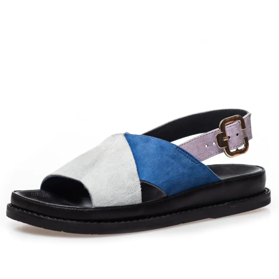 new_stronger___suede__bluelavender_3.webp Copenhagen Shoes Flade Sandaler*NEW STRONGER 23 - SUEDE - BLUE/LAVENDER Newstronger 23 suede sandal blue lavender