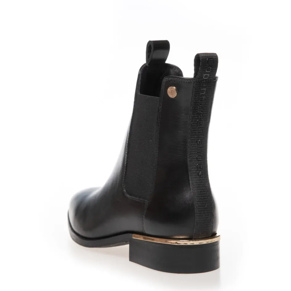 ollie_chelsea__black_without_gold_3.webp Copenhagen Shoes Ankelstøvler*OLLIE CHELSEA - Black (without Gold) Olliechelsea boot black without gold