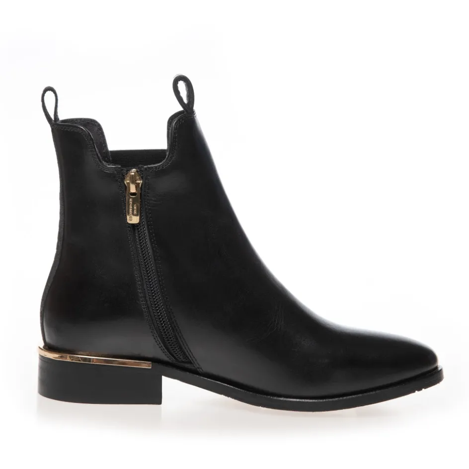 ollie_chelsea__black_without_gold_4.webp Copenhagen Shoes Ankelstøvler*OLLIE CHELSEA - Black (without Gold) Olliechelsea boot black without gold