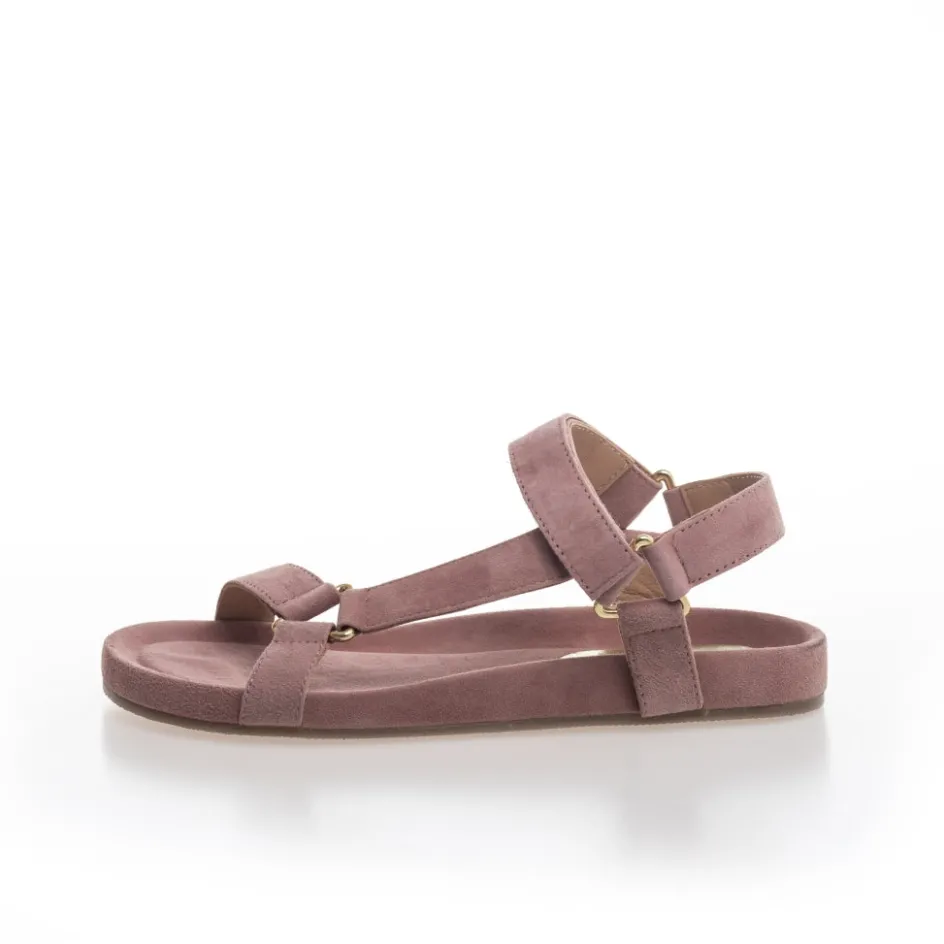 Copenhagen Shoes Flade Sandaler*PEACE Suede - Rosa Peacesuede sandal rosa