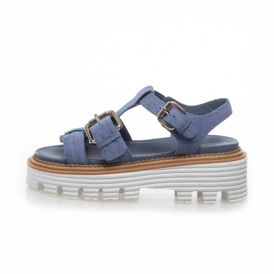 Copenhagen Shoes Flade Sandaler*POWER FOR LIFE / JEANS - Jeans Blue Powerfor life jeans sandal jeans blue