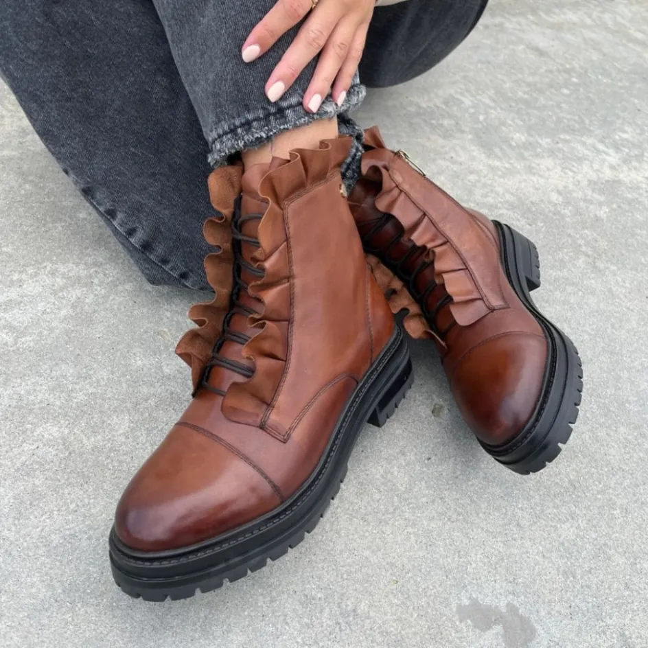 Copenhagen Shoes Ankelstøvler*PRETTY - COGNAC Prettyboots cognac