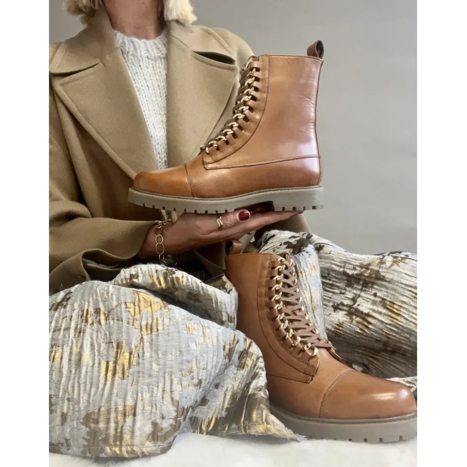 Copenhagen Shoes Ankelstøvler*ROCK 22 - Cognac Leather Rock22 boot cognac leather
