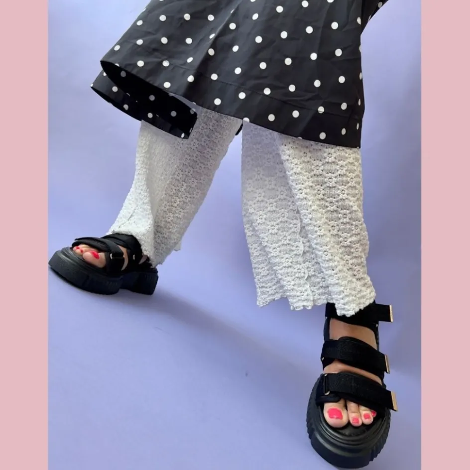 Copenhagen Shoes Flade Sandaler*ROCK ME BLACK - BLACK Rockme black sandal black