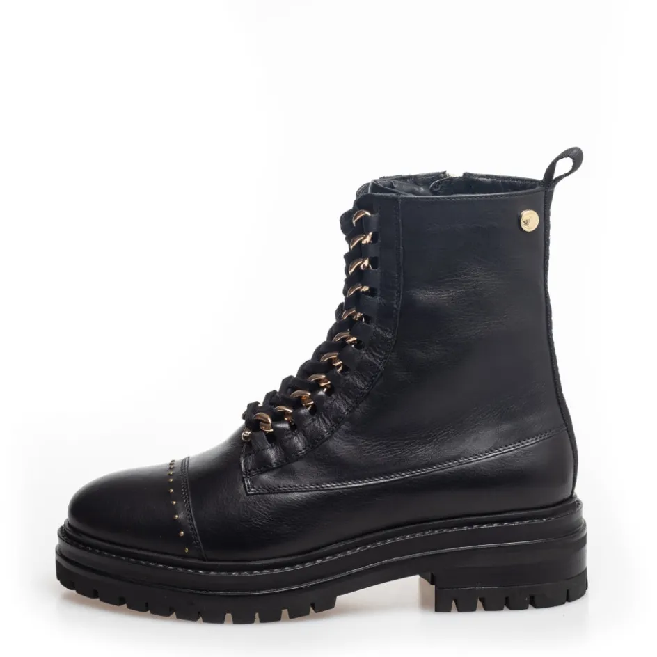 Copenhagen Shoes Ankelstøvler*ROCK STUDS - BLACK/GOLD Rockstuds boot black gold