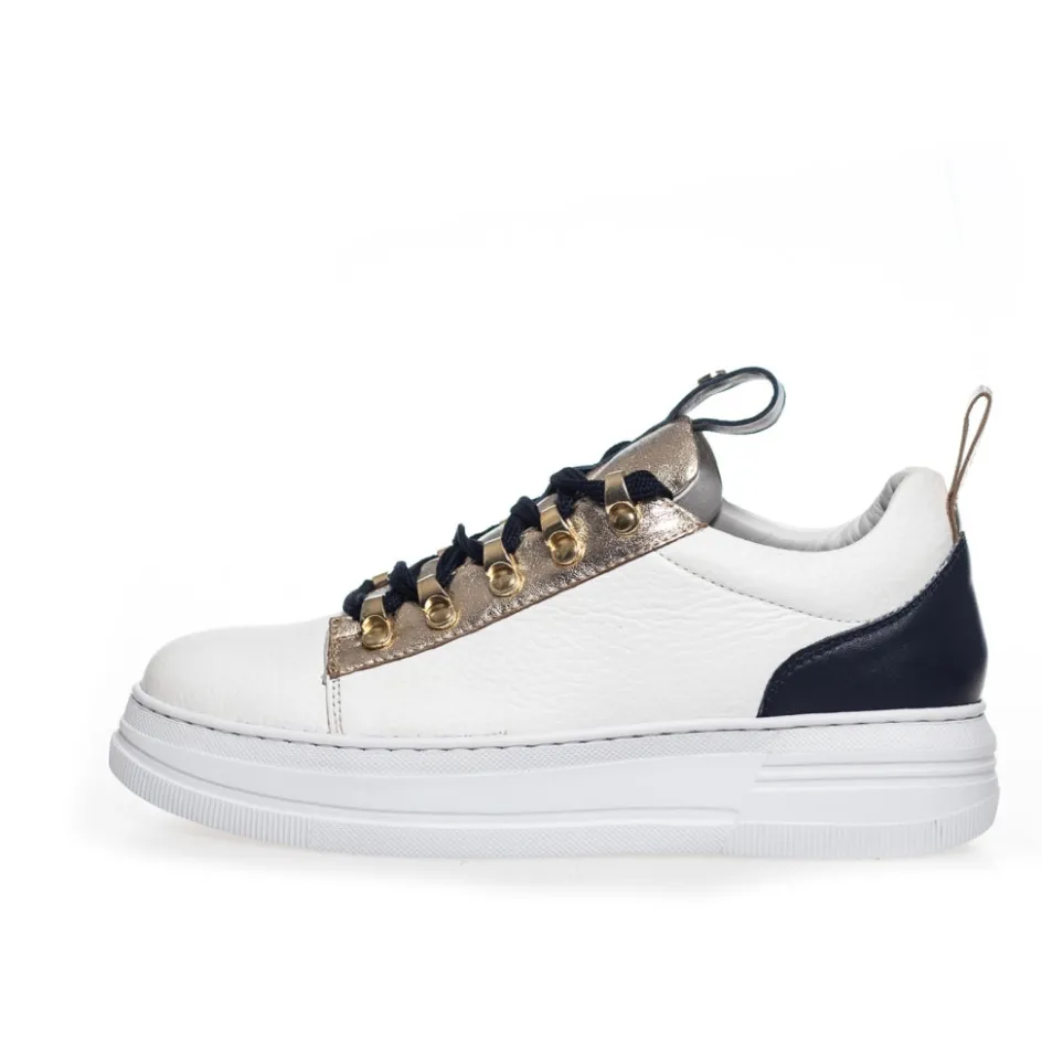 run__whitegold_2.webp Copenhagen Shoes Sneakers*RUN - WHITE/GOLD White gold