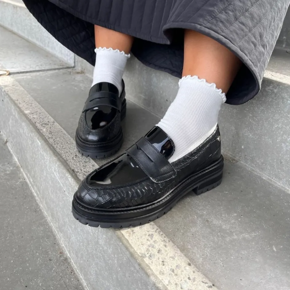 Copenhagen Shoes Loafers*RUN FOR ME - BLACK Runfor me loafer black
