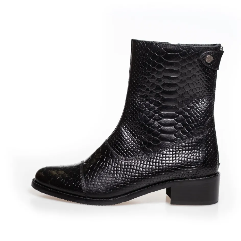 she_crocco__black_5.webp Copenhagen Shoes Ankelstøvler*SHE Crocco - Black Shecrocco boot black