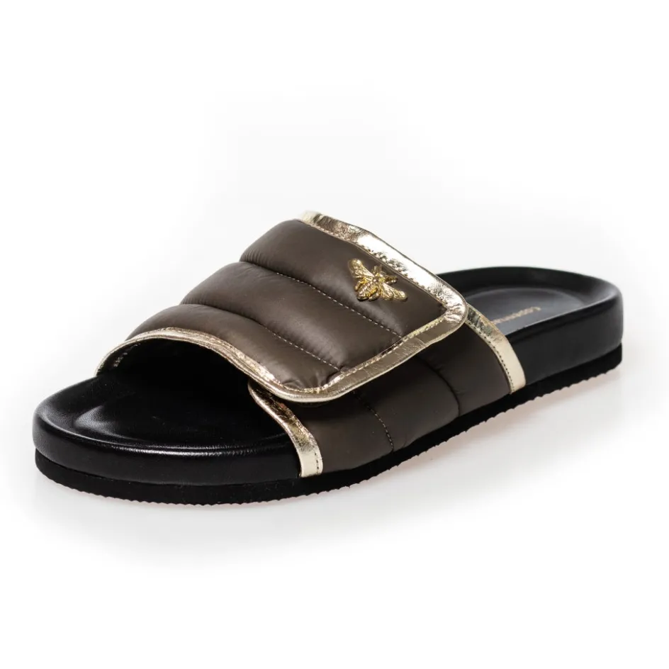 Copenhagen Shoes Flade Sandaler*STORIES - KHAKI - KHAKI / GOLD Khaki gold