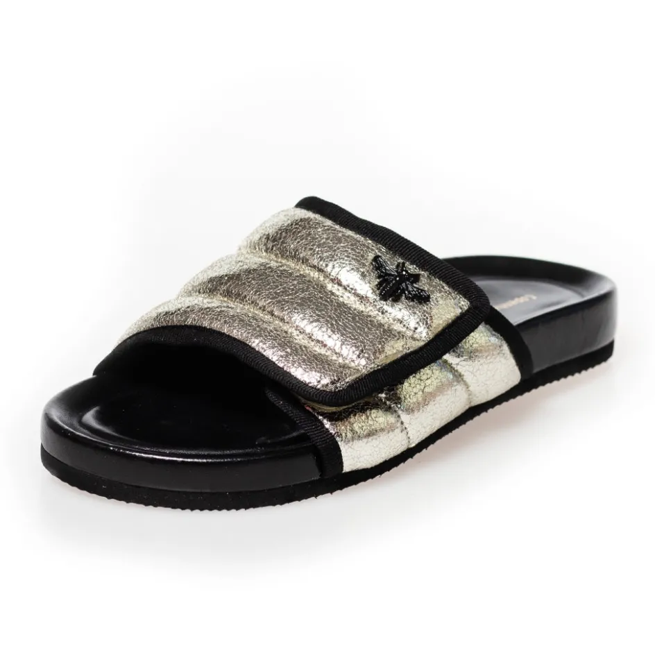 stories__metal__goldblack_2.webp Copenhagen Shoes Flade Sandaler*STORIES - METAL - GOLD/BLACK Gold black