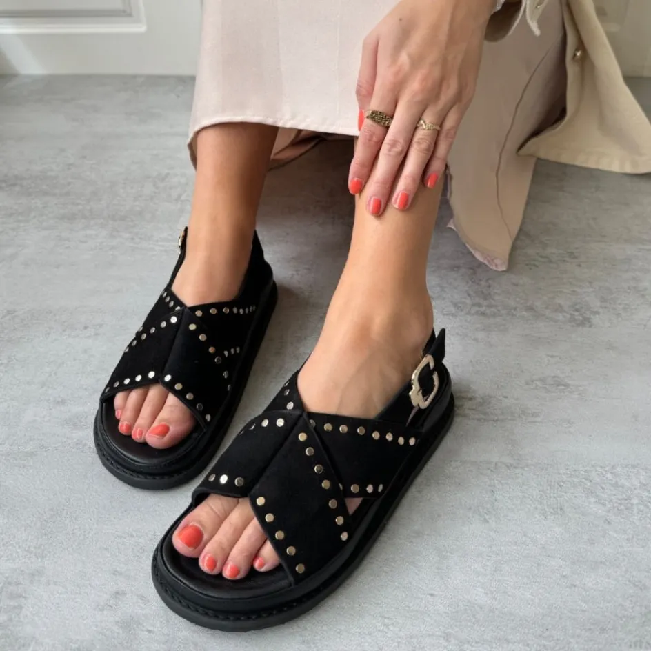 stronger_studs__black_7.webp Copenhagen Shoes Flade Sandaler*STRONGER STUDS - Black