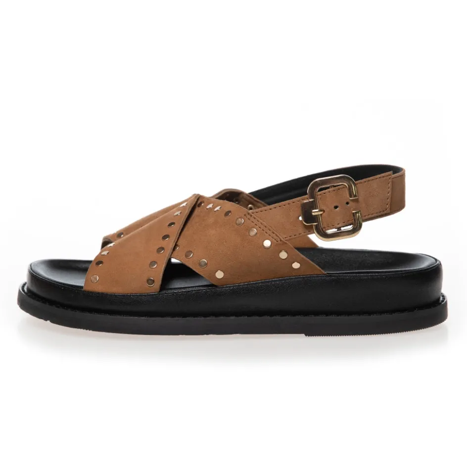 Copenhagen Shoes Flade Sandaler*STRONGER STUDS - Safari