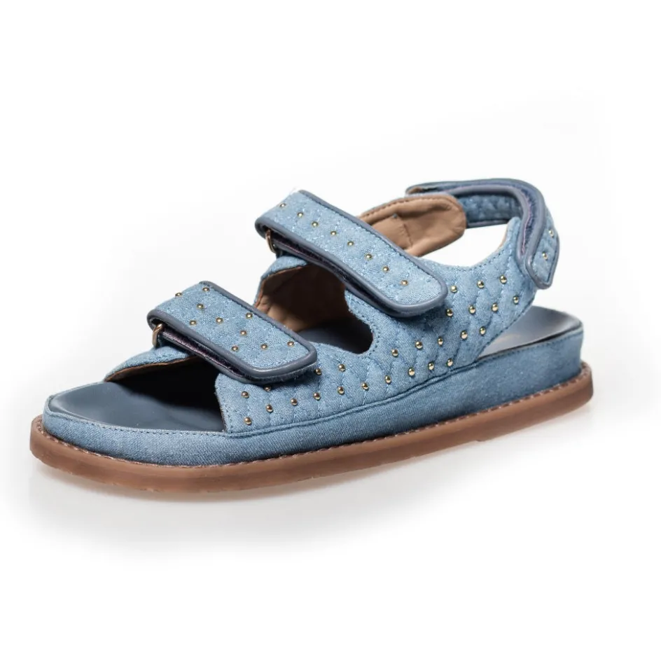Copenhagen Shoes Flade Sandaler*STUDS ON JEANS - Jeans Blue Studson jeans sandal jeans blue