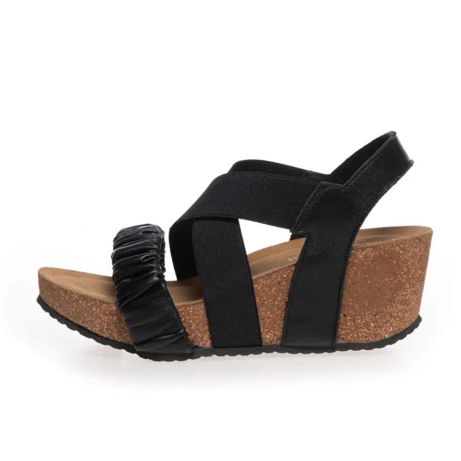 Copenhagen Shoes Sandaler Med Kilehæle*SUMMERLOVE - BLACK Summerlovesandaler med kilehael black