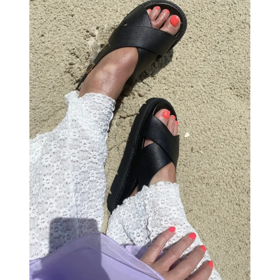 Copenhagen Shoes Flade Sandaler*SUMMERTIME - Black Summertimesandal black