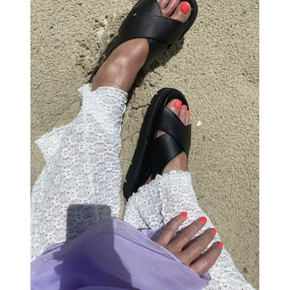 summertime__black_2.webp Copenhagen Shoes Flade Sandaler*SUMMERTIME - Black Summertimesandal black