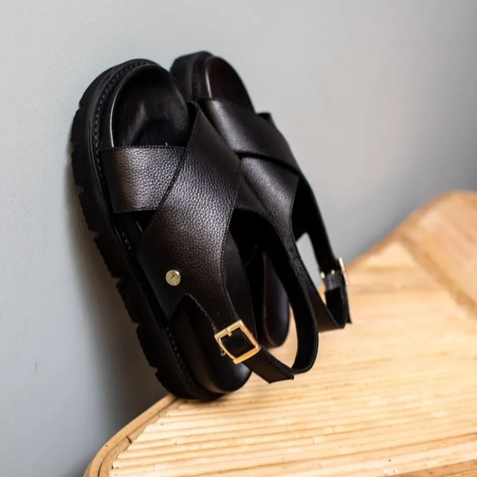 summertime__black_4.webp Copenhagen Shoes Flade Sandaler*SUMMERTIME - Black Summertimesandal black