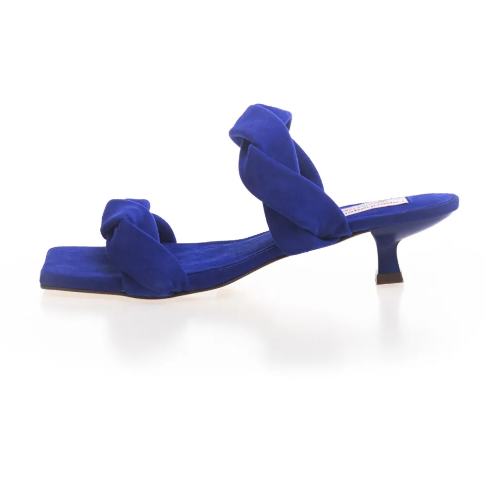 Copenhagen Shoes Sandaler Med Hæl*SUNSHINE - ROYAL BLUE SUEDE Sunshinesandal royal blue suede