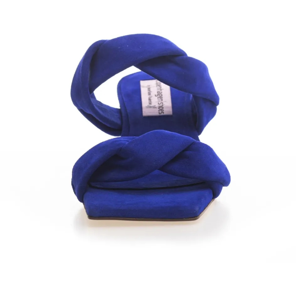 Copenhagen Shoes Sandaler Med Hæl*SUNSHINE - ROYAL BLUE SUEDE Sunshinesandal royal blue suede