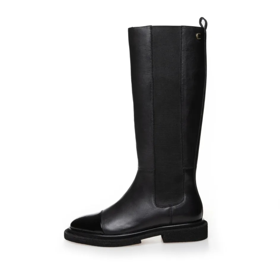 Copenhagen Shoes Lange Støvler*THE ART BOOT PATENT/TOE - Black