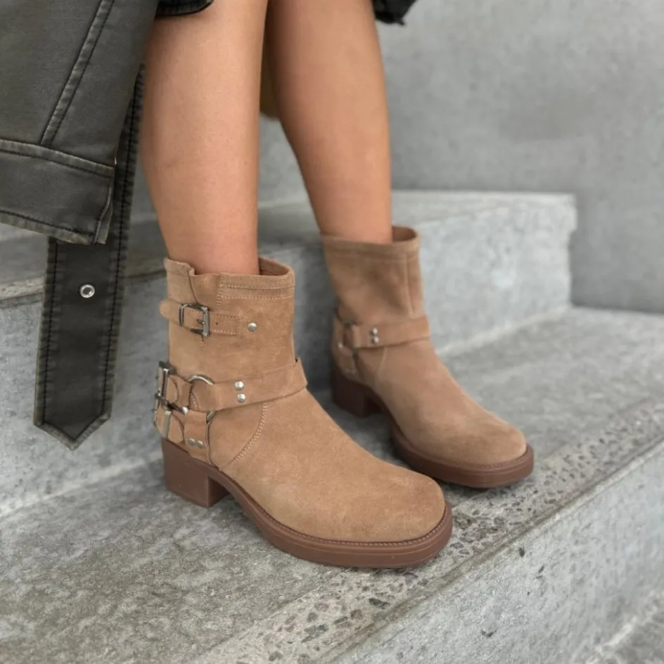 Copenhagen Shoes Ankelstøvler*THE MAGIC MOVE SUEDE - TAUPE Themagic move suede stoevler taupe