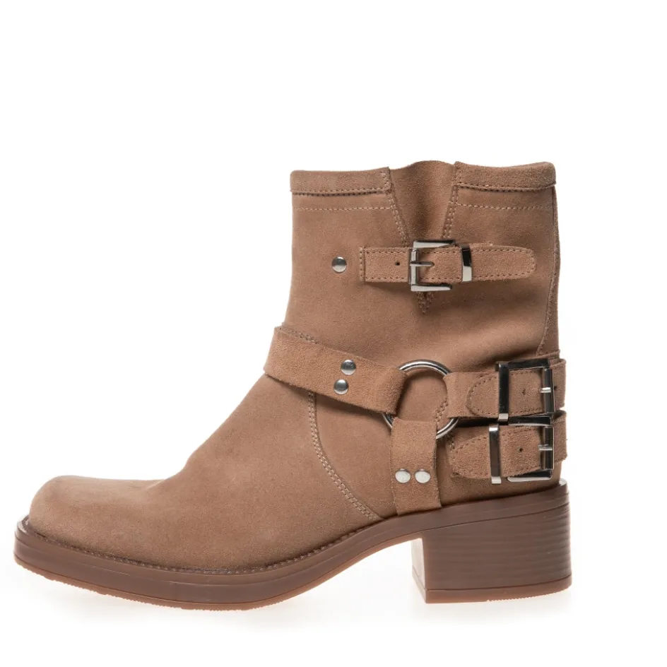 Copenhagen Shoes Ankelstøvler*THE MAGIC MOVE SUEDE - TAUPE Themagic move suede stoevler taupe