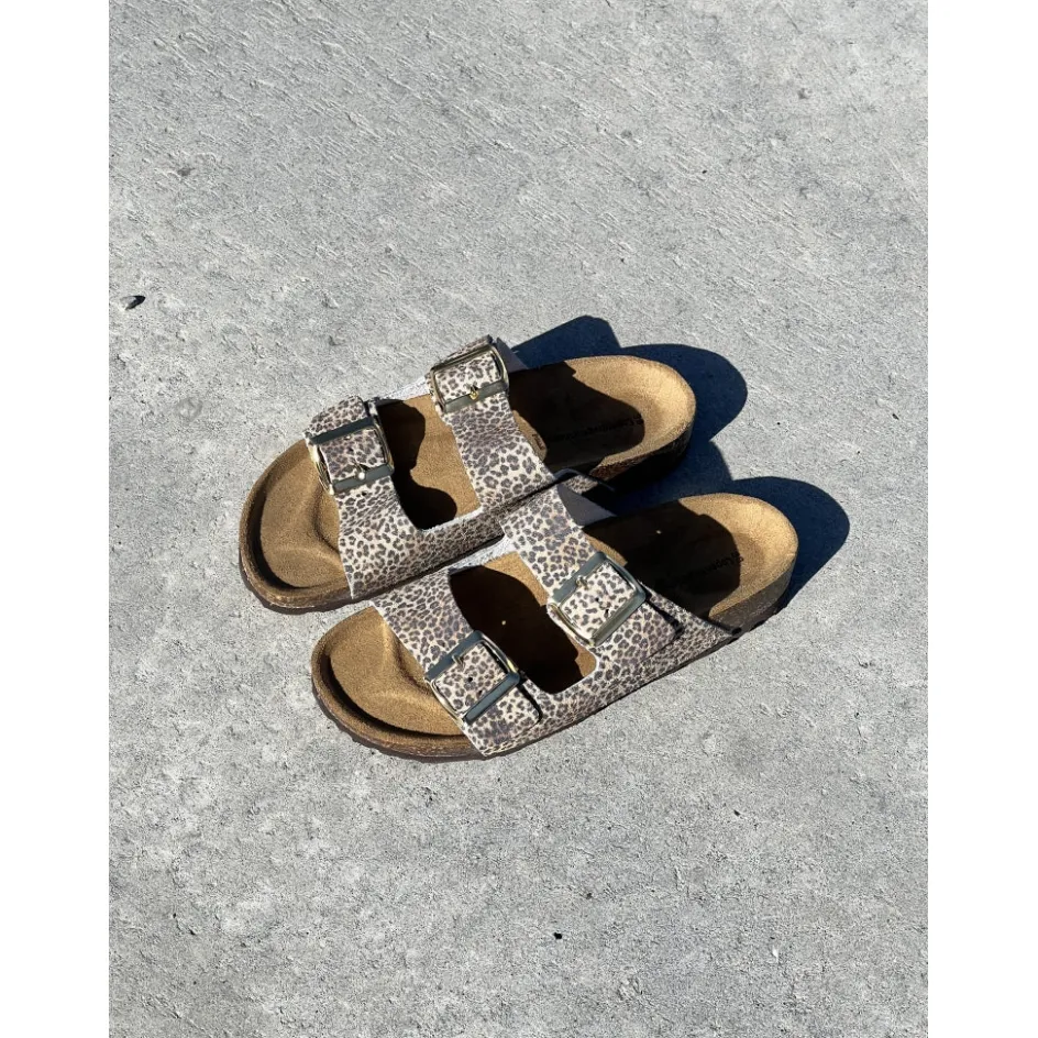 Copenhagen Shoes Flade Sandaler*VALERIE LEP. - Brown leopard