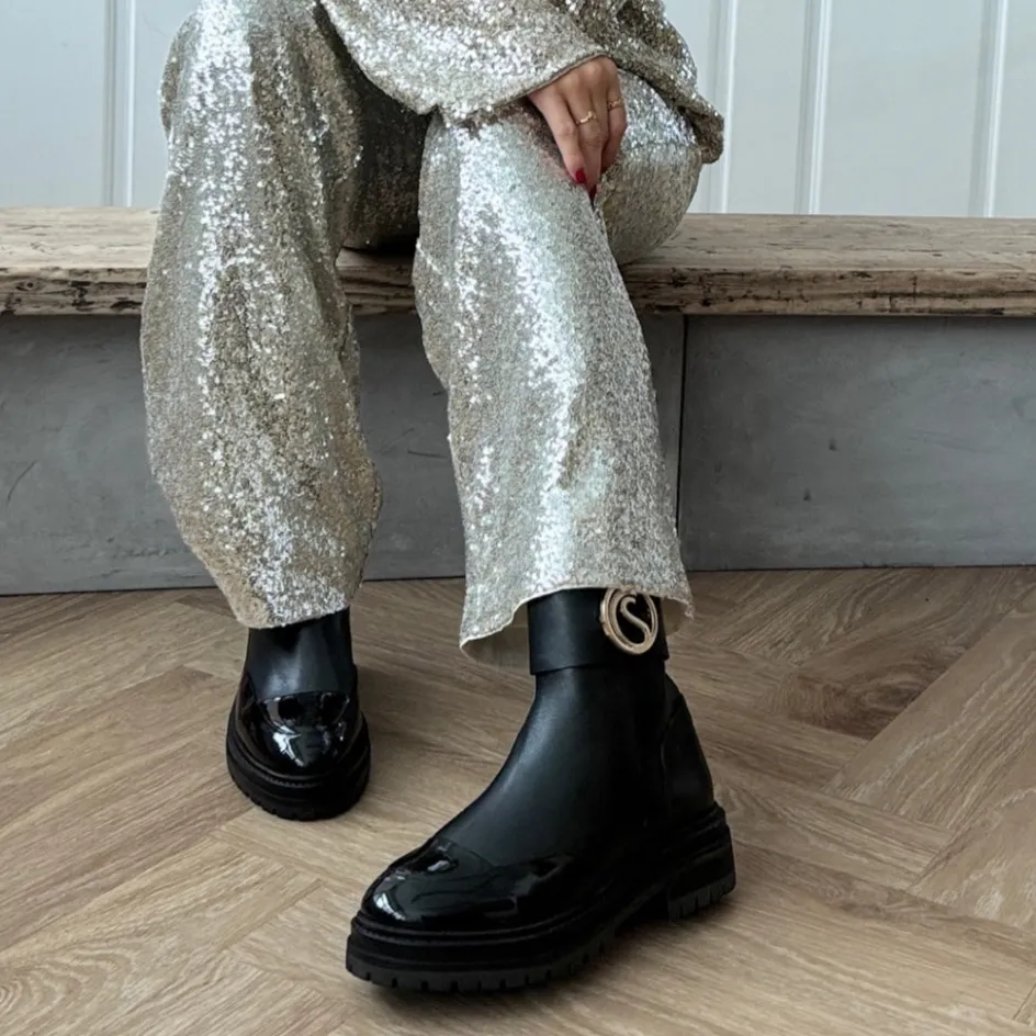Copenhagen Shoes Ankelstøvler*WINDY - BLACK PATENT Windyboot black patent