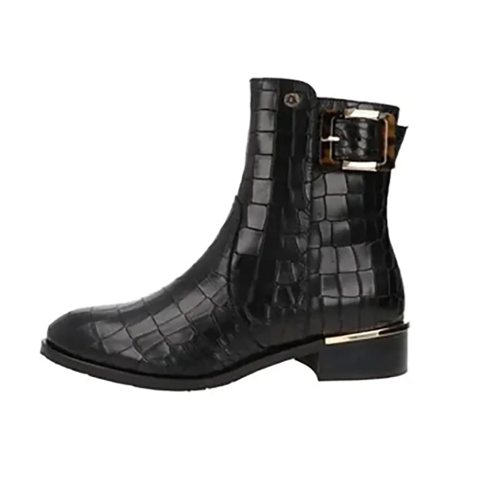 Copenhagen Shoes Ankelstøvler*YOU CAN FLY - BLACK Youcan fly crocco boot black