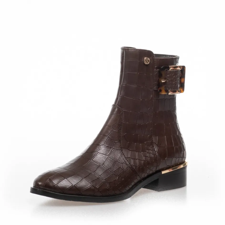 you_can_fly__dk_brown_4.webp Copenhagen Shoes Ankelstøvler*YOU CAN FLY - DK BROWN Youcan fly crocco boot dk brown
