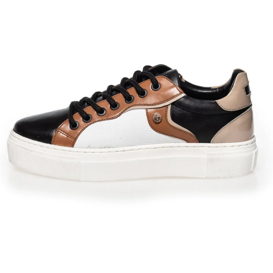 Copenhagen Shoes Sneakers*YOU GAVE - BLACK/WHITE/CAMEL/TAUPE Black white camel taupe