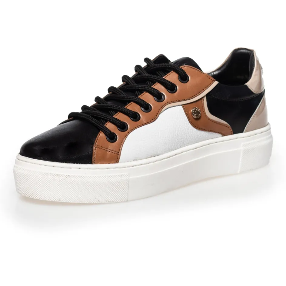 Copenhagen Shoes Sneakers*YOU GAVE - BLACK/WHITE/CAMEL/TAUPE Black white camel taupe