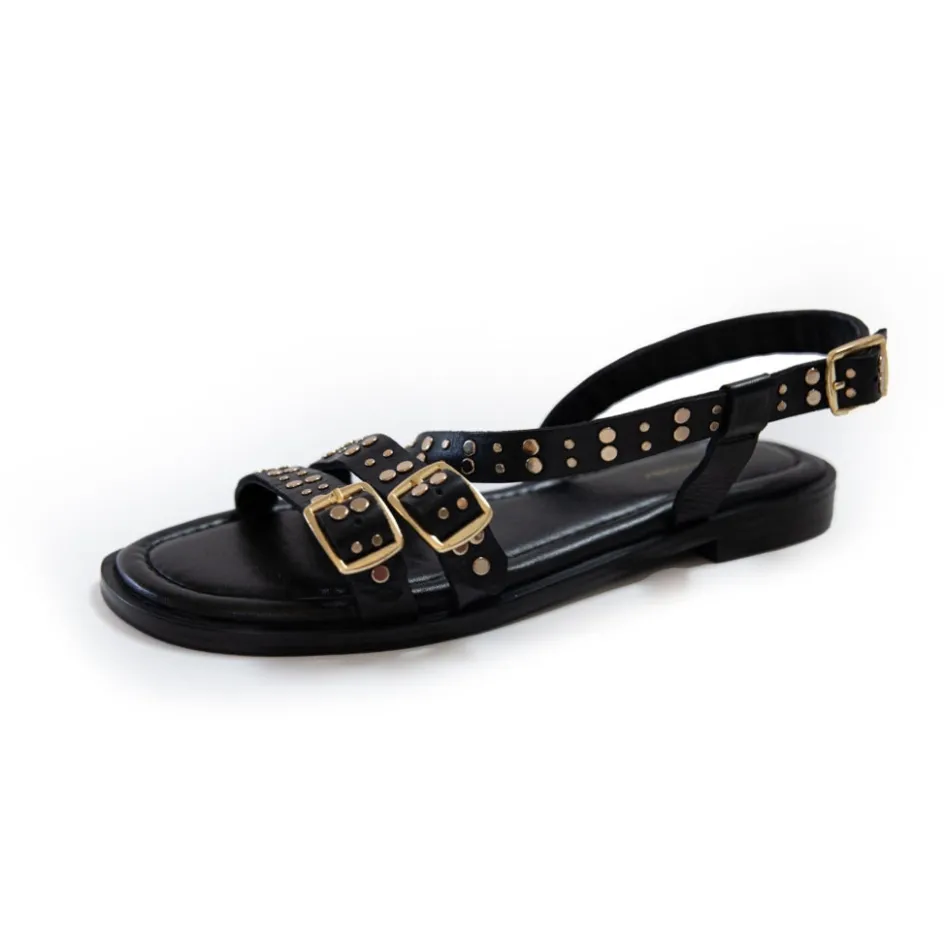 zoe__black_4.webp Copenhagen Shoes Flade Sandaler*ZOE - Black